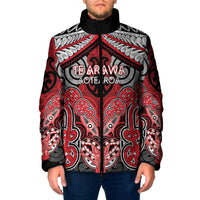 Aotearoa Iwi Te Arawa Personalised Padded Jacket Maori Kowhaiwhai Pattern