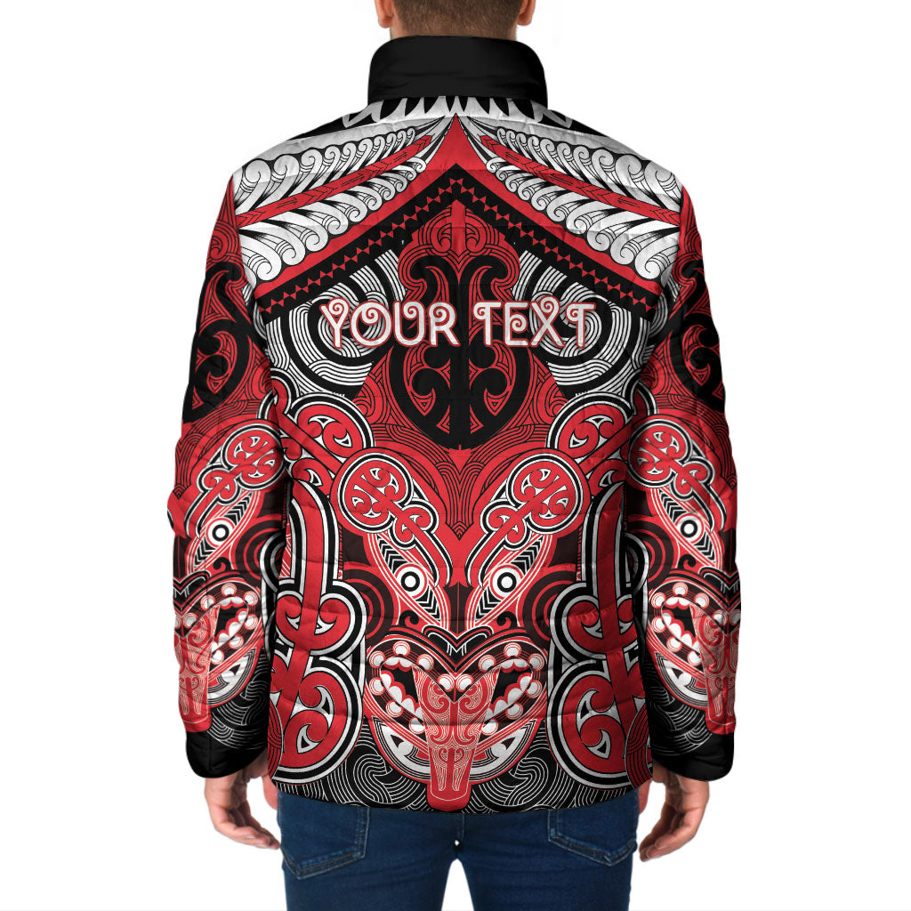 Aotearoa Iwi Te Arawa Personalised Padded Jacket Maori Kowhaiwhai Pattern