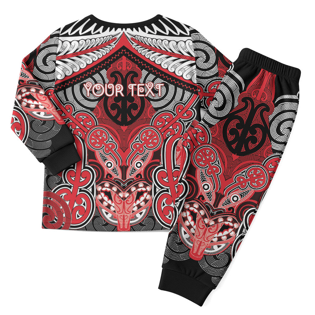 Aotearoa Iwi Te Arawa Personalised Christmas Pajama Set Maori Kowhaiwhai Pattern