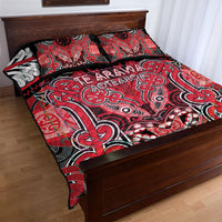 Aotearoa Iwi Te Arawa Quilt Bed Set Maori Kowhaiwhai Pattern