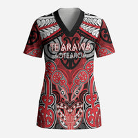 Aotearoa Iwi Te Arawa Personalised Scrub Top Maori Kowhaiwhai Pattern