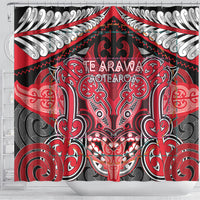 Aotearoa Iwi Te Arawa Shower Curtain Maori Kowhaiwhai Pattern