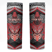 Aotearoa Iwi Te Arawa Personalised Skinny Tumbler Maori Kowhaiwhai Pattern