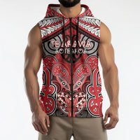 Aotearoa Iwi Te Arawa Personalised Sleeveless Zip Hoodie Maori Kowhaiwhai Pattern