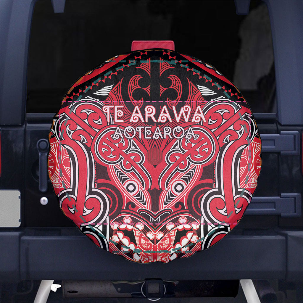 Aotearoa Iwi Te Arawa Spare Tire Cover Maori Kowhaiwhai Pattern