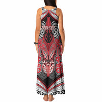 Aotearoa Iwi Te Arawa Personalised Tank Maxi Dress Maori Kowhaiwhai Pattern