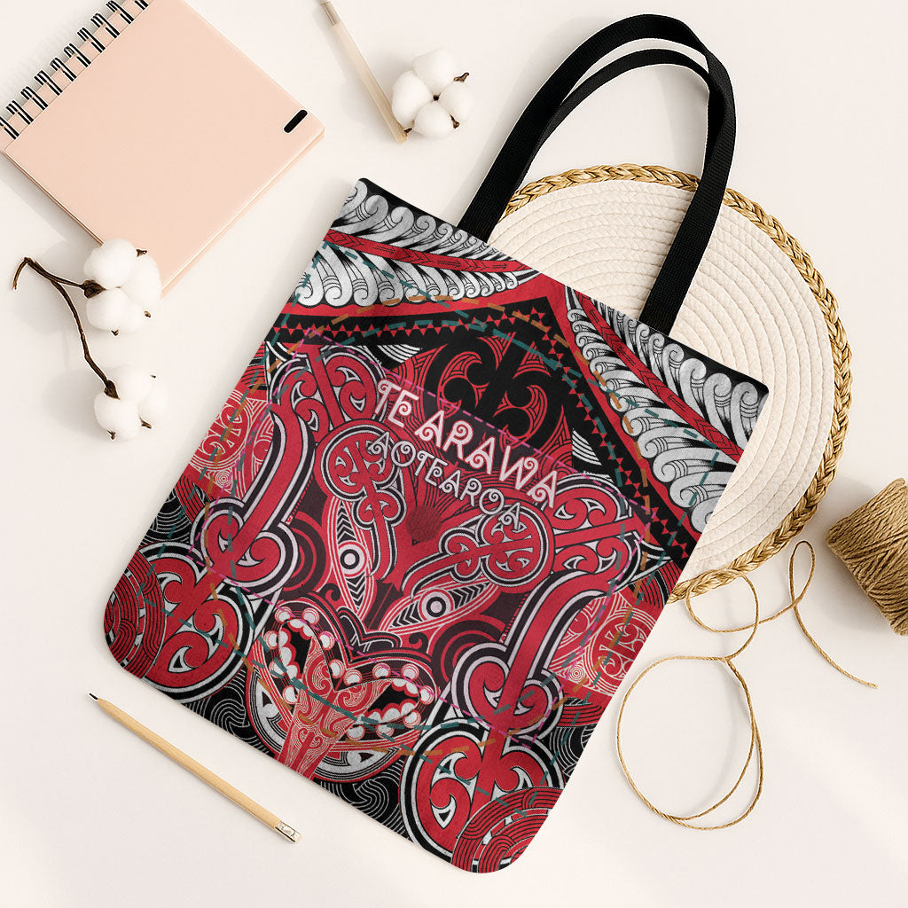 Aotearoa Iwi Te Arawa Tote Bag Maori Kowhaiwhai Pattern