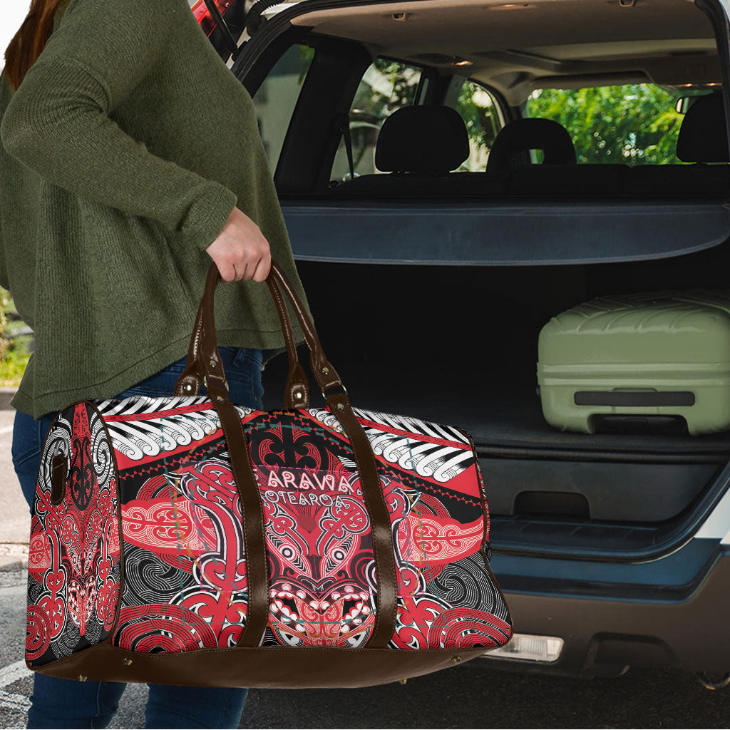 Aotearoa Iwi Te Arawa Travel Bag Maori Kowhaiwhai Pattern