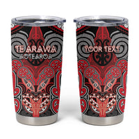 Aotearoa Iwi Te Arawa Personalised Tumbler Cup Maori Kowhaiwhai Pattern