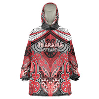 Aotearoa Iwi Te Arawa Personalised Wearable Blanket Hoodie Maori Kowhaiwhai Pattern