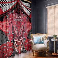 Aotearoa Iwi Te Arawa Window Curtain Maori Kowhaiwhai Pattern