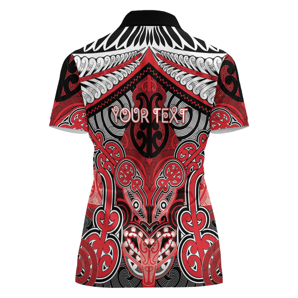 Aotearoa Iwi Te Arawa Personalised Women Polo Shirt Maori Kowhaiwhai Pattern