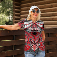 Aotearoa Iwi Te Arawa Personalised Women Polo Shirt Maori Kowhaiwhai Pattern