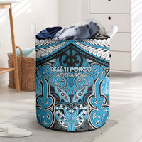 Aotearoa Iwi Ngati Porou Laundry Basket Maori Kowhaiwhai Pattern