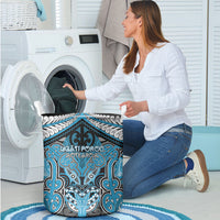 Aotearoa Iwi Ngati Porou Laundry Basket Maori Kowhaiwhai Pattern