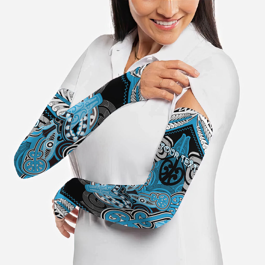 Aotearoa Iwi Ngati Porou Personalised Arm Sleeves Maori Kowhaiwhai Pattern