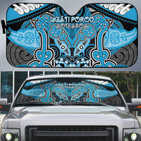 Aotearoa Iwi Ngati Porou Auto Sun Shade Maori Kowhaiwhai Pattern