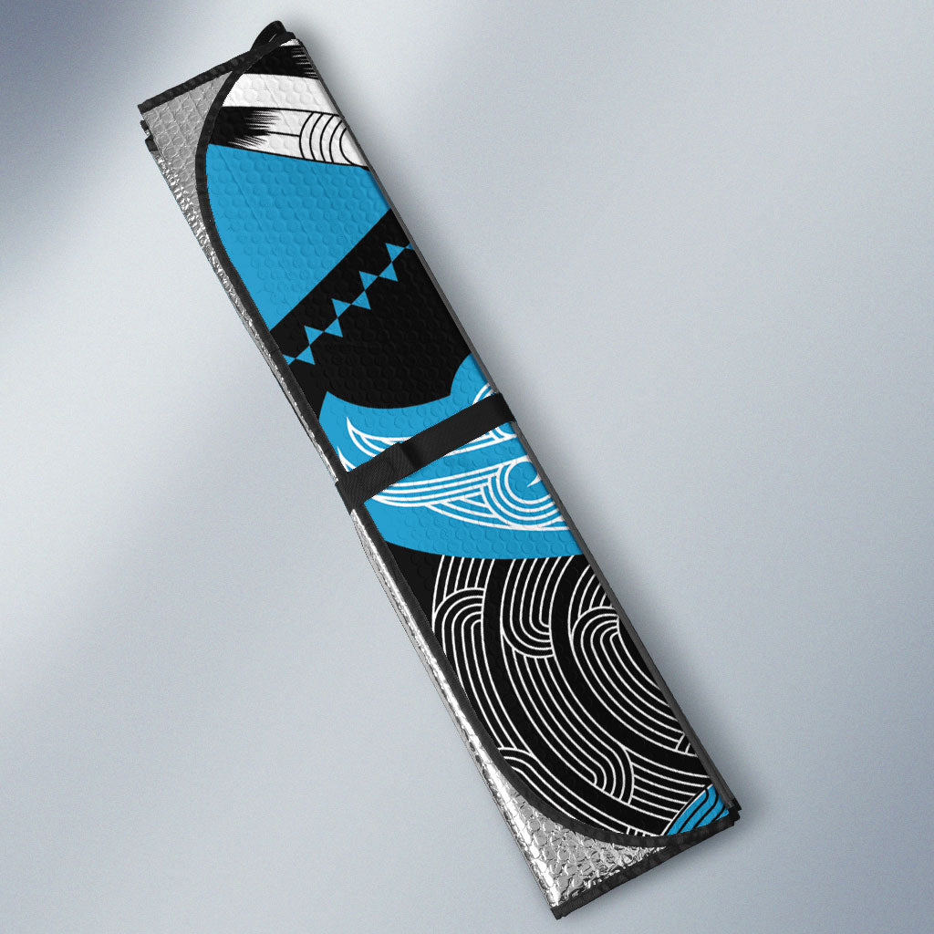 Aotearoa Iwi Ngati Porou Auto Sun Shade Maori Kowhaiwhai Pattern