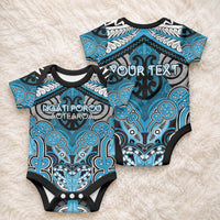 Aotearoa Iwi Ngati Porou Personalised Baby Onesie Maori Kowhaiwhai Pattern