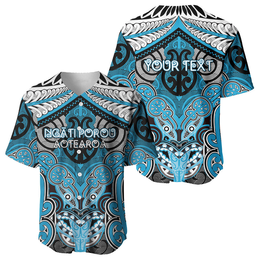 Aotearoa Iwi Ngati Porou Personalised Baseball Jersey Maori Kowhaiwhai Pattern