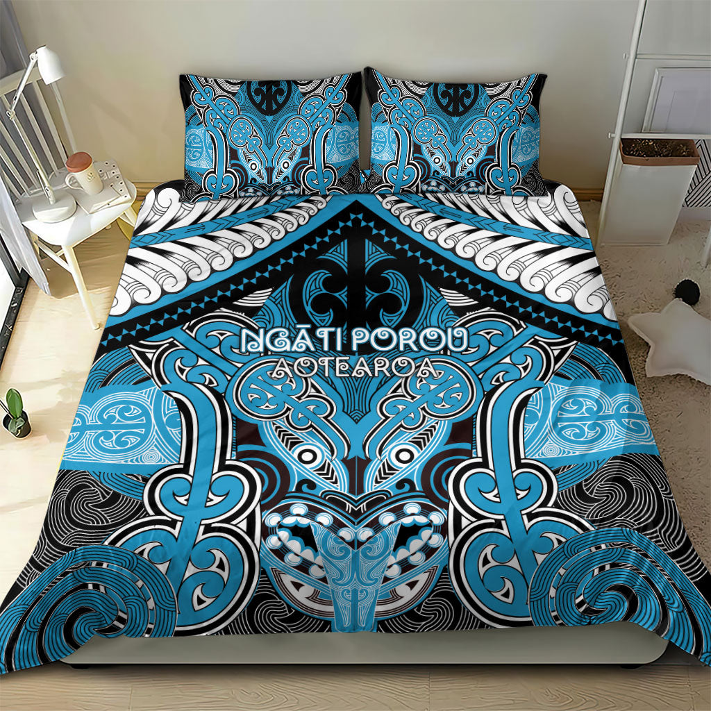 Aotearoa Iwi Ngati Porou Bedding Set Maori Kowhaiwhai Pattern