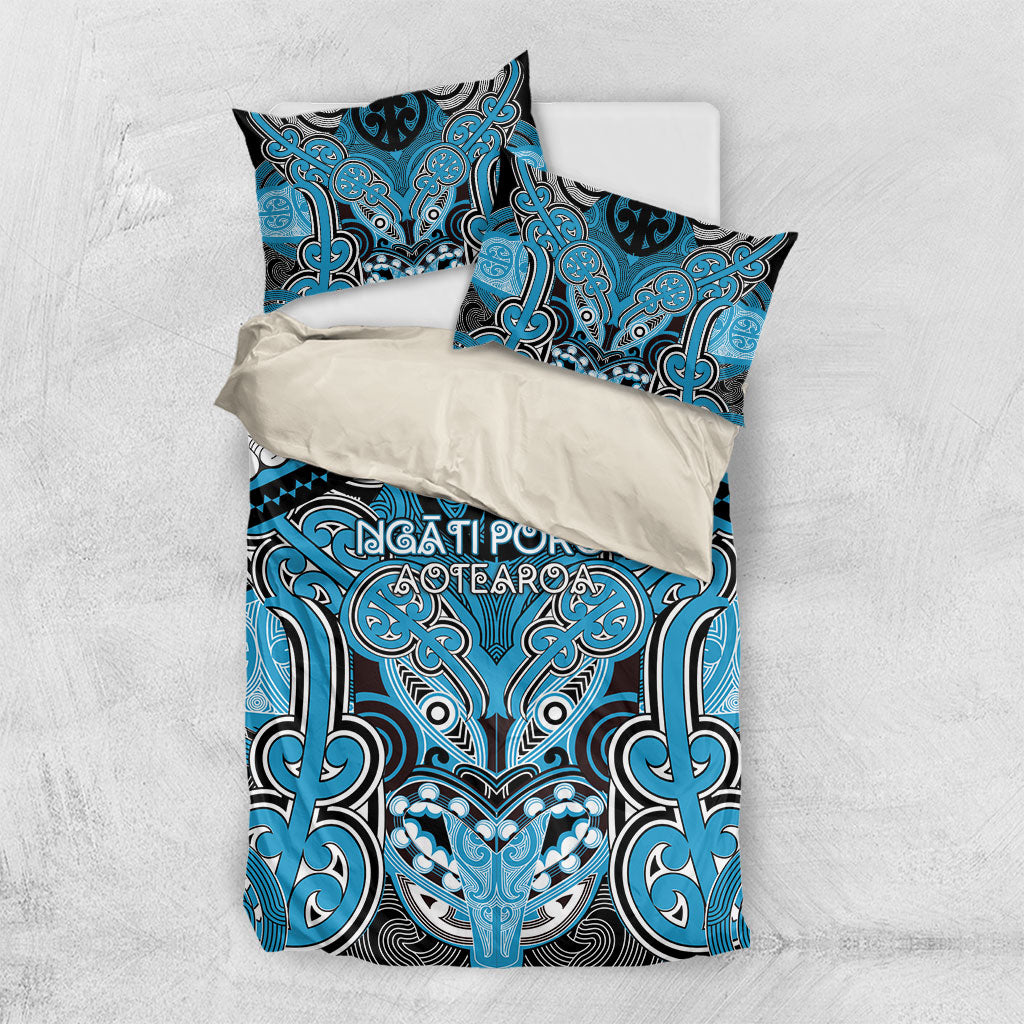 Aotearoa Iwi Ngati Porou Bedding Set Maori Kowhaiwhai Pattern