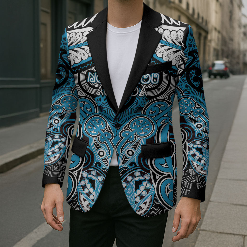 Aotearoa Iwi Ngati Porou Personalised Blazer Maori Kowhaiwhai Pattern