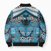 Aotearoa Iwi Ngati Porou Personalised Bomber Puffer Jacket Maori Kowhaiwhai Pattern