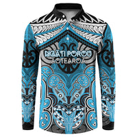 Aotearoa Iwi Ngati Porou Personalised Button Sweatshirt Maori Kowhaiwhai Pattern
