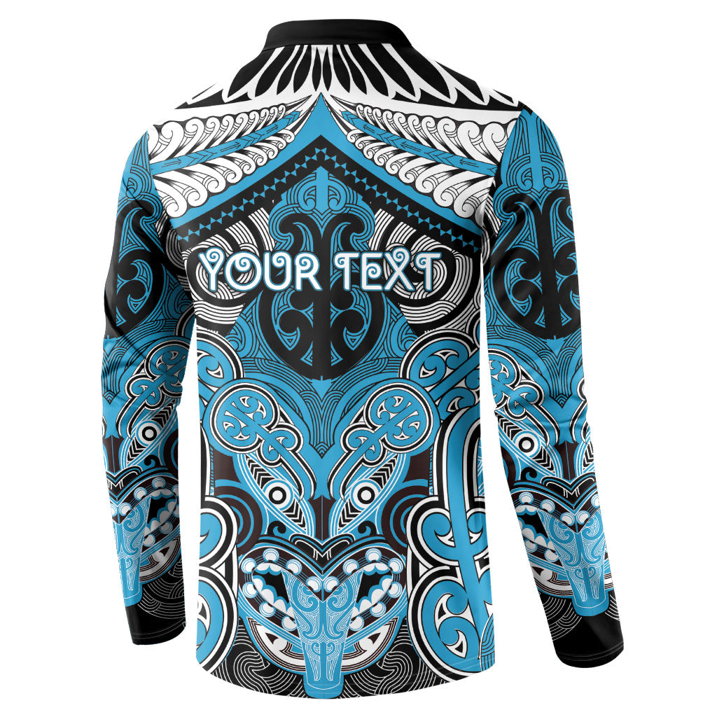 Aotearoa Iwi Ngati Porou Personalised Button Sweatshirt Maori Kowhaiwhai Pattern