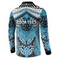 Aotearoa Iwi Ngati Porou Personalised Button Sweatshirt Maori Kowhaiwhai Pattern