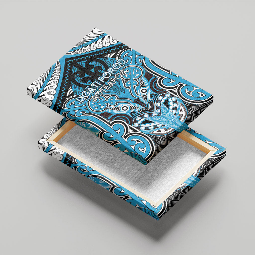 Aotearoa Iwi Ngati Porou Canvas Wall Art Maori Kowhaiwhai Pattern
