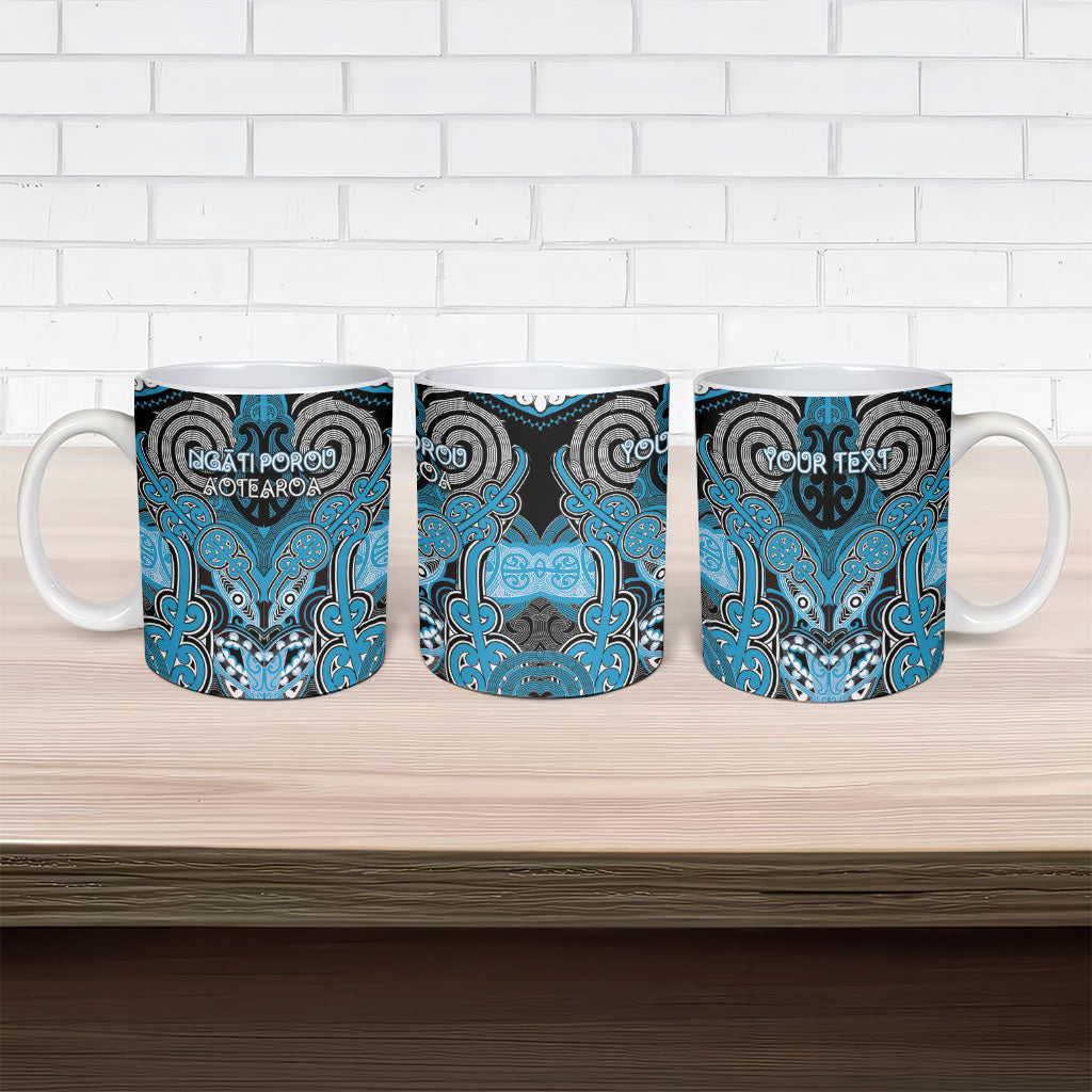 Aotearoa Iwi Ngati Porou Personalised Ceramic Mug Maori Kowhaiwhai Pattern