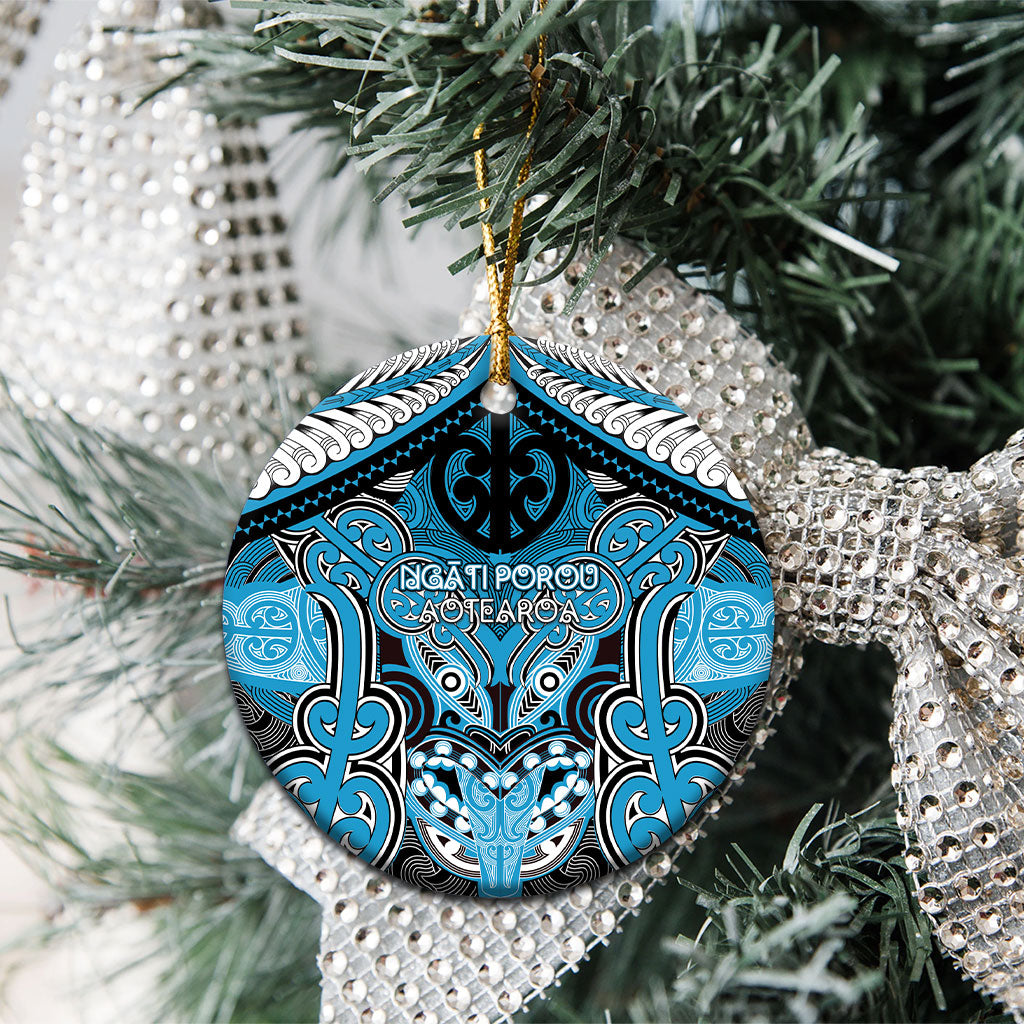 Aotearoa Iwi Ngati Porou Personalised Ceramic Ornament Maori Kowhaiwhai Pattern
