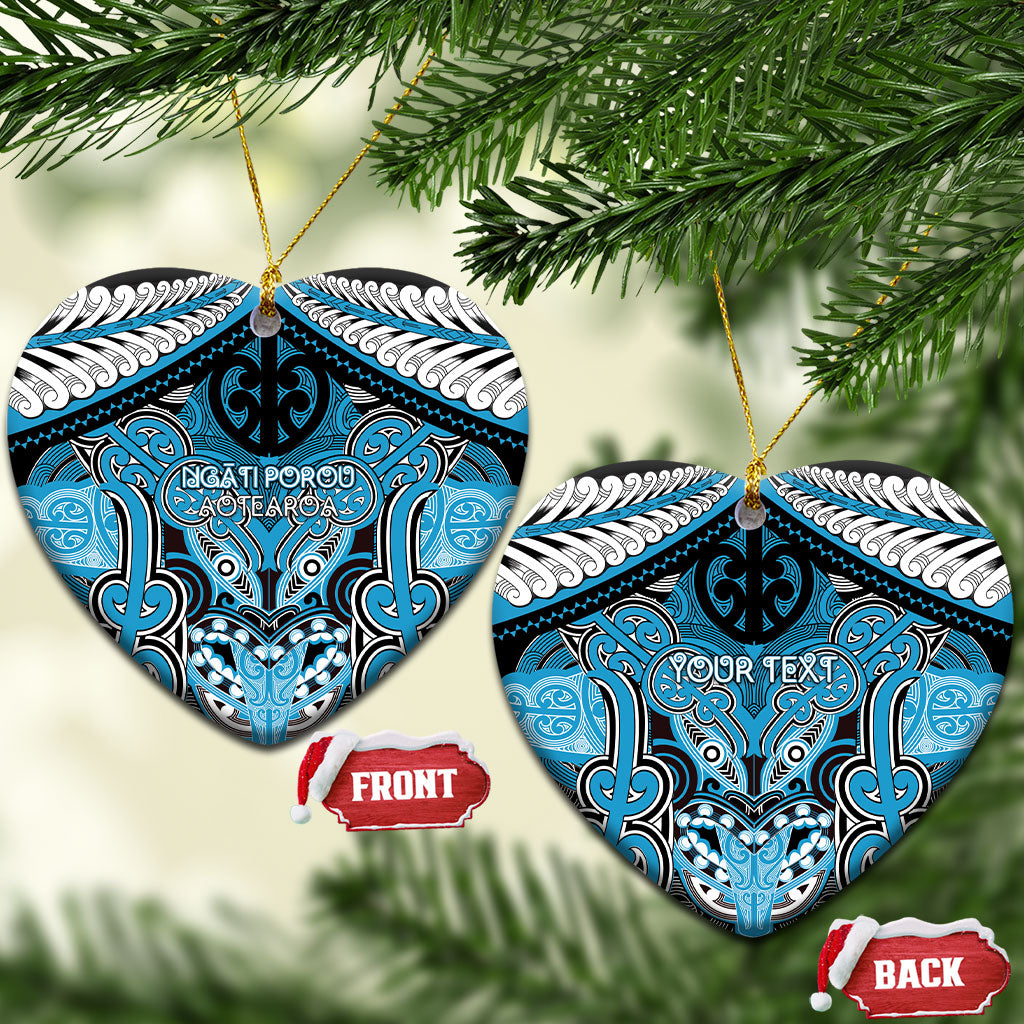 Aotearoa Iwi Ngati Porou Personalised Ceramic Ornament Maori Kowhaiwhai Pattern