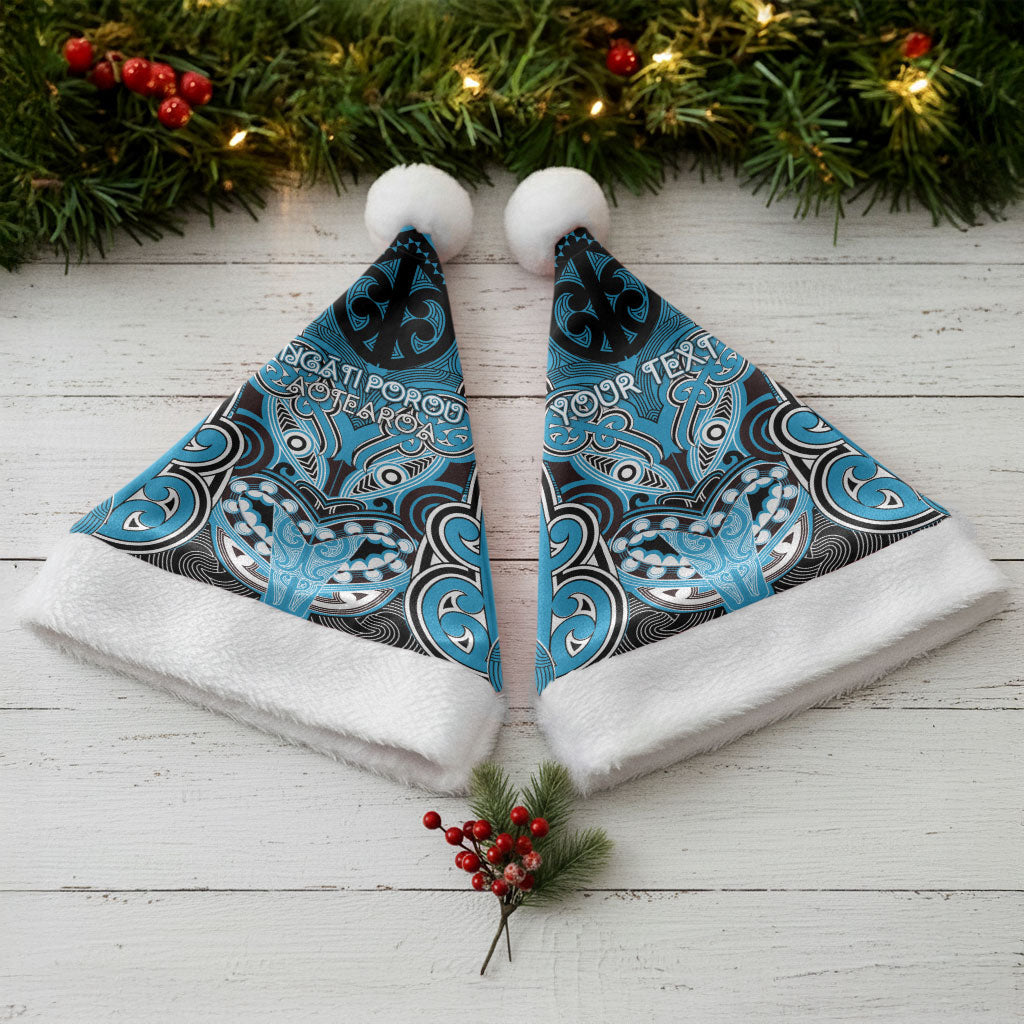 Aotearoa Iwi Ngati Porou Personalised Christmas Santa Hat Maori Kowhaiwhai Pattern