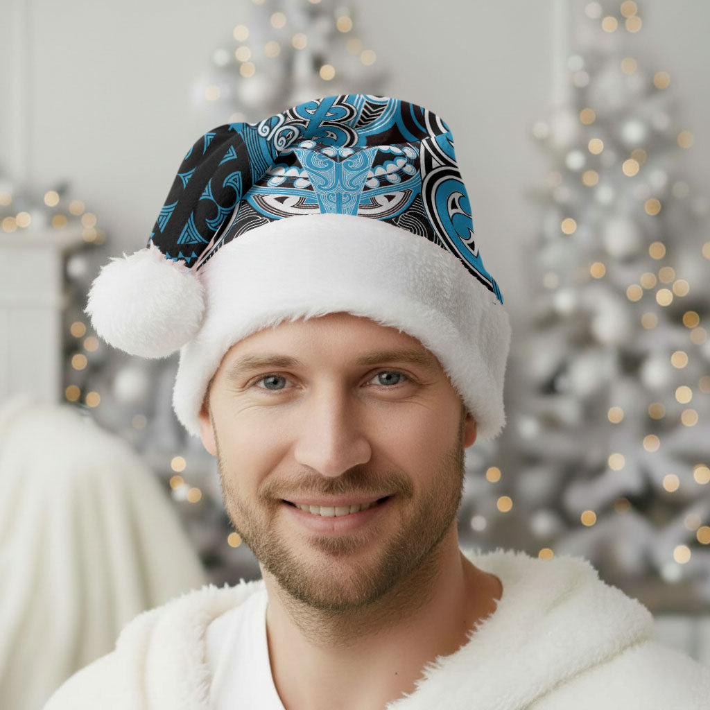 Aotearoa Iwi Ngati Porou Personalised Christmas Santa Hat Maori Kowhaiwhai Pattern