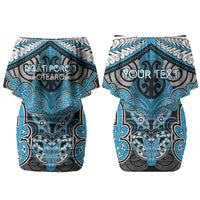 Aotearoa Iwi Ngati Porou Personalised Couples Matching Off Shoulder Short Dress and Hawaiian Shirt Maori Kowhaiwhai Pattern