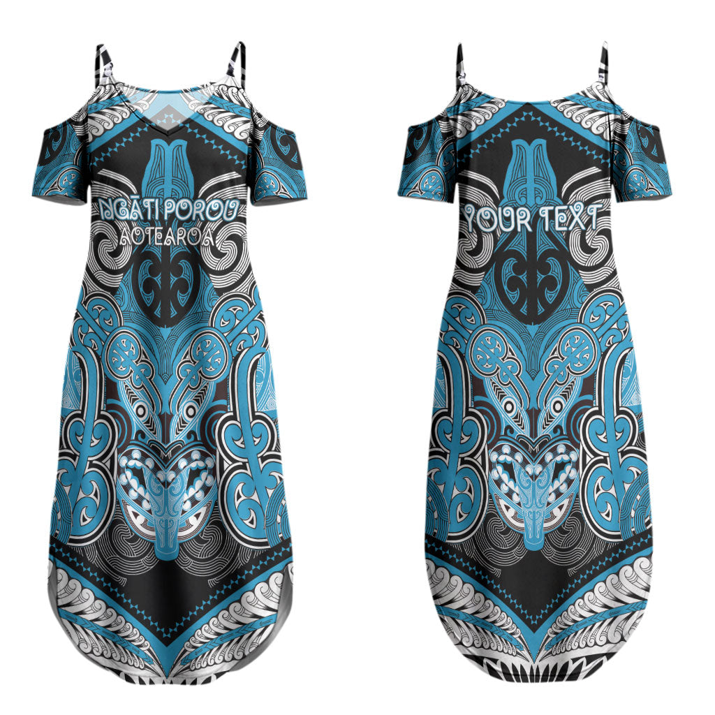 Aotearoa Iwi Ngati Porou Personalised Couples Matching Summer Maxi Dress and Hawaiian Shirt Maori Kowhaiwhai Pattern