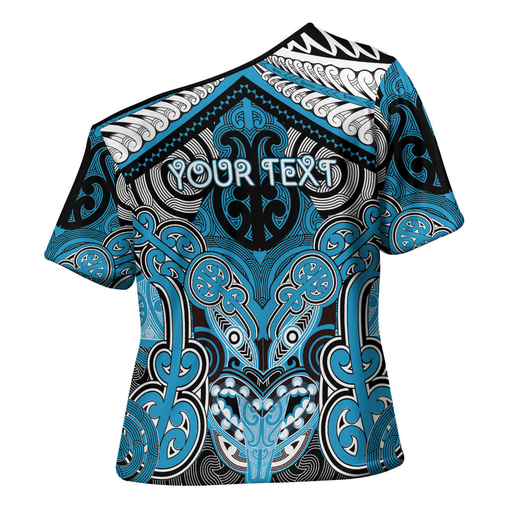 Aotearoa Iwi Ngati Porou Personalised Cross Shoulder Shirt Maori Kowhaiwhai Pattern