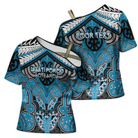 Aotearoa Iwi Ngati Porou Personalised Cross Shoulder Shirt Maori Kowhaiwhai Pattern