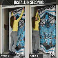 Aotearoa Iwi Ngati Porou Personalised Door Cover Maori Kowhaiwhai Pattern