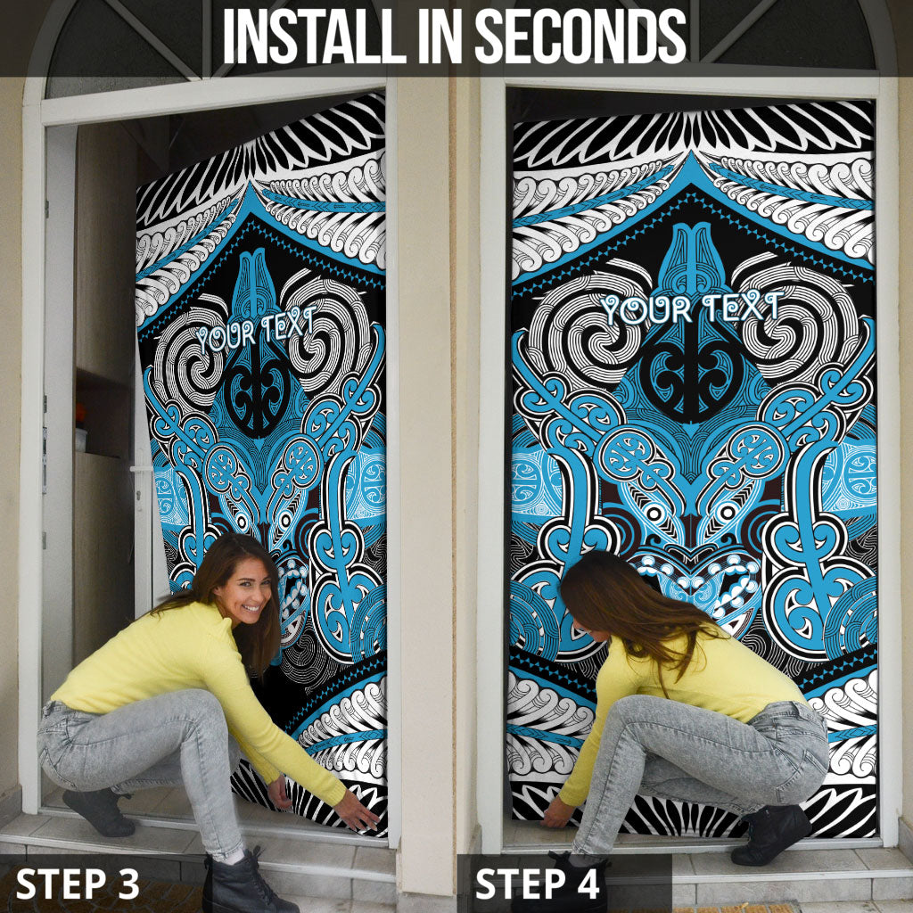 Aotearoa Iwi Ngati Porou Personalised Door Cover Maori Kowhaiwhai Pattern