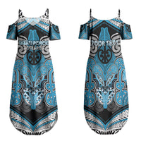 Aotearoa Iwi Ngati Porou Personalised Family Matching Summer Maxi Dress and Hawaiian Shirt Maori Kowhaiwhai Pattern
