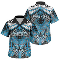 Aotearoa Iwi Ngati Porou Personalised Family Matching Tank Maxi Dress and Hawaiian Shirt Maori Kowhaiwhai Pattern