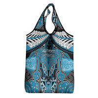 Aotearoa Iwi Ngati Porou Grocery Bag Maori Kowhaiwhai Pattern