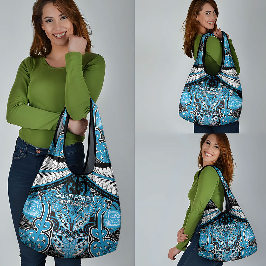 Aotearoa Iwi Ngati Porou Grocery Bag Maori Kowhaiwhai Pattern
