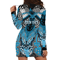 Aotearoa Iwi Ngati Porou Personalised Hoodie Dress Maori Kowhaiwhai Pattern