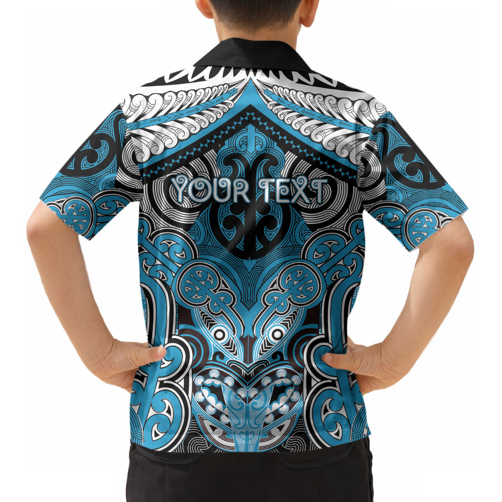 Aotearoa Iwi Ngati Porou Personalised Kid Hawaiian Shirt Maori Kowhaiwhai Pattern