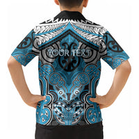Aotearoa Iwi Ngati Porou Personalised Kid Hawaiian Shirt Maori Kowhaiwhai Pattern
